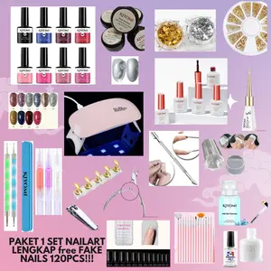 PAKET USAHA 1 NAIL ART PRO untuk pemula LENGKAP Kuku Polish