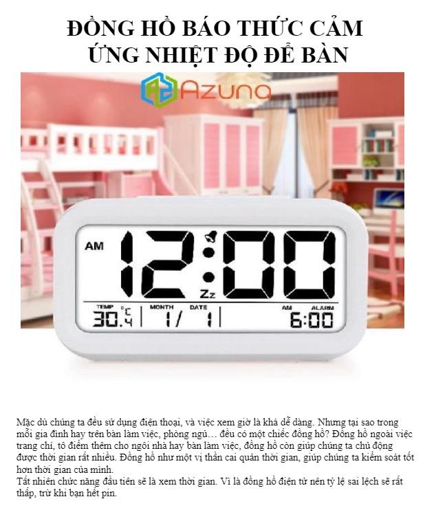 Product Introduction of ĐỒNG HỒ BÁO THỨC CẢM ỨNG NHIỆT ĐỘ ĐỂ BÀN 7