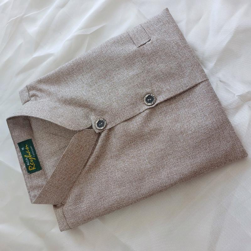 Lembut Baju koko madinah Alfa reyhan / taqwa katun madinah / kerah sanghai / baju koko habib Polos Dewasa Muslim Mewah Pria 5