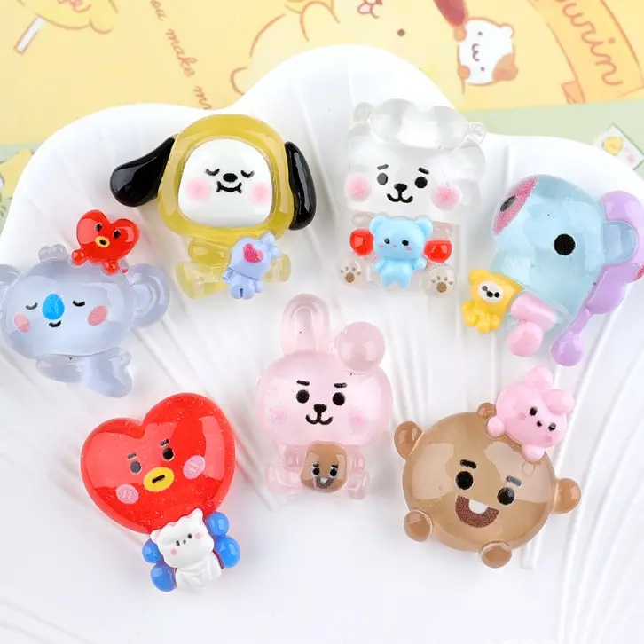 1pcs NEW Transparent BTS Croc Jibitz Stickers Diy Shoe Accessorie Bangtan Boys Ins Shoe Decoration for BTS