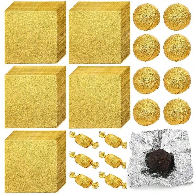 Product Introduction of Gold Foil Candy Wrapping Paper, Chocolate Candy Wrapping Paper with Paper Bag, Gift Wrapping Supplies for Wedding Birthday Party 7