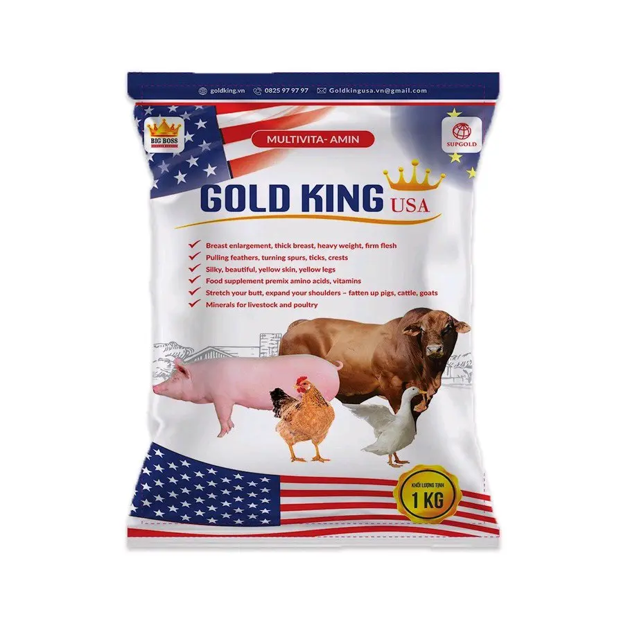 Cám Siêu Tăng Trọng Gold King usa cho gia súc gia cầm thuoc  thú