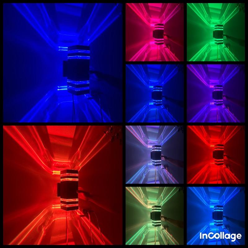 Đèn hắt 2 đầu vuông, 10 màu thay đổi tự động