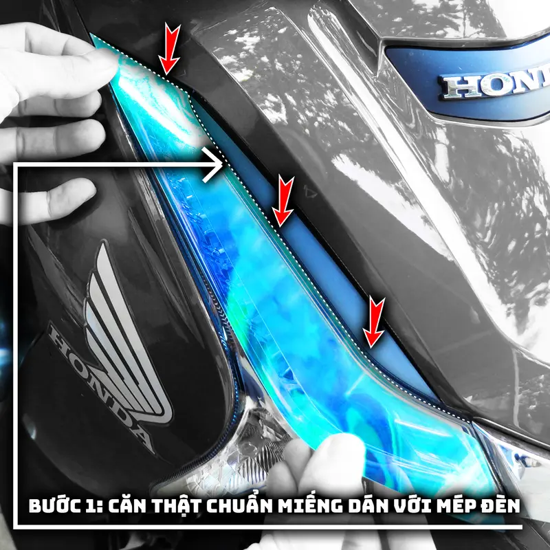 Decal demi xe FUTURE chuyển màu cao cấp chống trầy đèn định vị xe honda Future 5