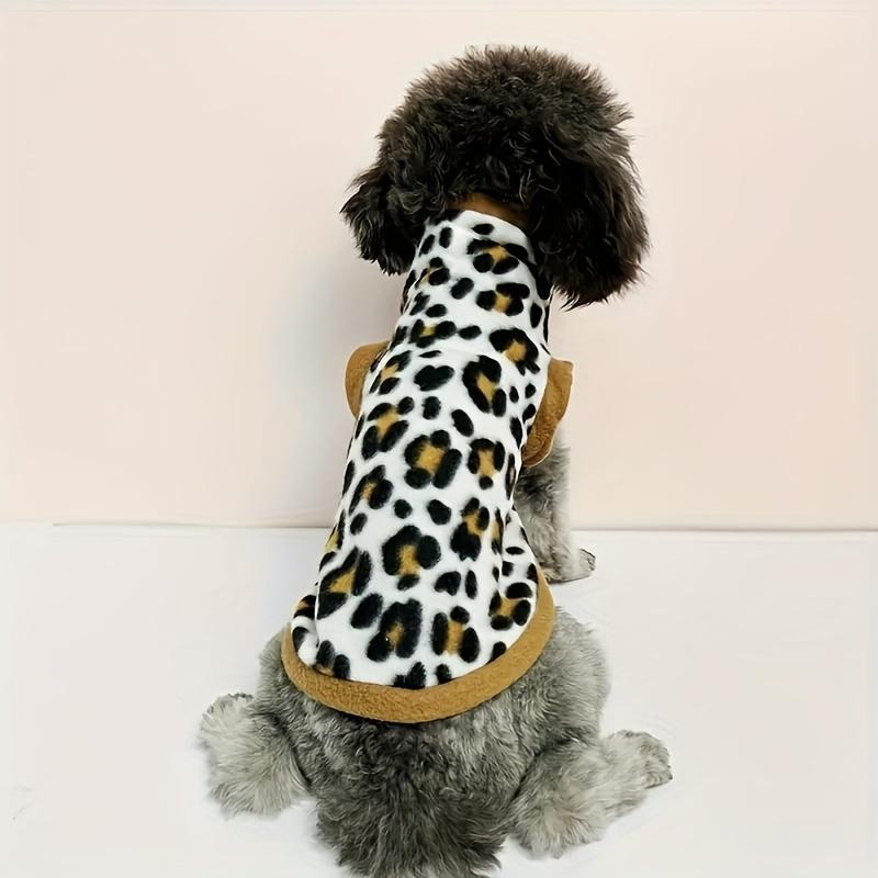 Leopard Print Dog Sweater, Comfortable And Stylish Dog Clothes, Pet Clothes For Fall & Winter, Dog & Cat Clothing Supplies 2