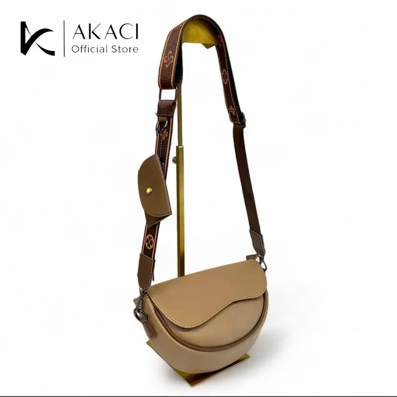 Akaci store | ZURAA Tas selempang wanita Terbaru 09-8233 Bahan Sintetis  kuliah kerja kantor ibu Polos Kulit PU kuliah kerja pesta 2