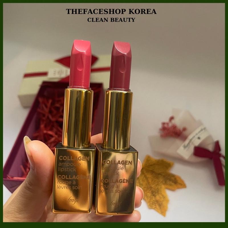 Product Introduction of Son Môi lâu trôi mềm mịn môi cao cấp TheFaceShop Collagen Ampoule Lipstick 3.5G 2