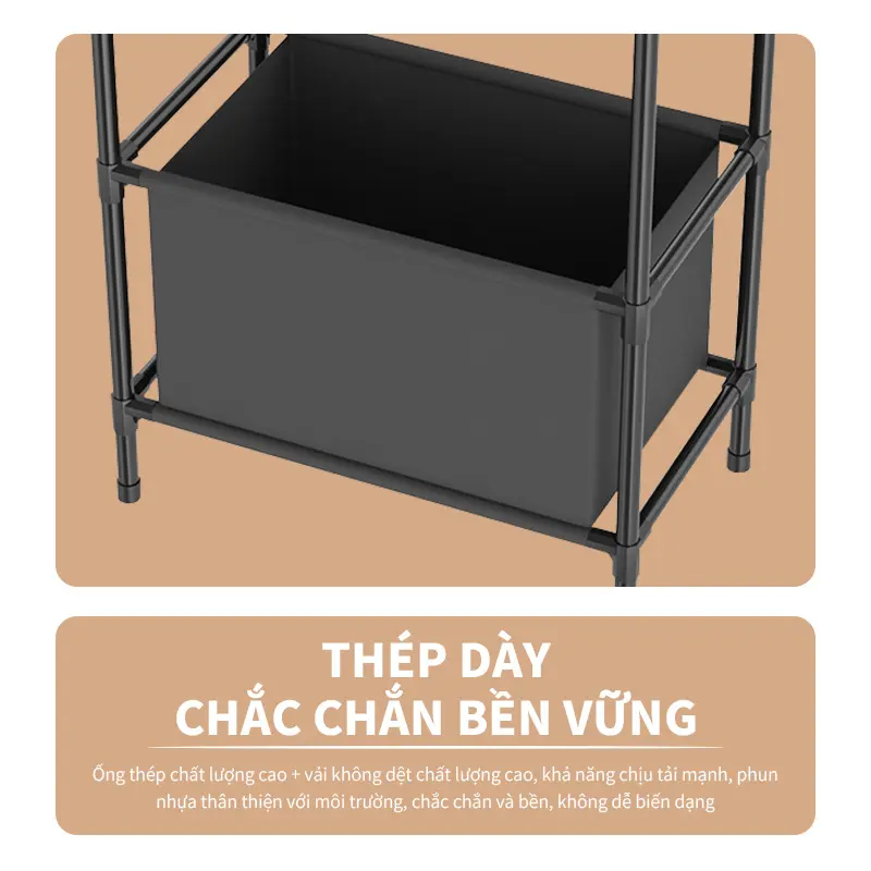 Kệ Để Đồ Đa Năng Có Giá Treo Đồ Kèm Rèm Kéo Có Thiết Kế Hộc Để Đồ Dùng Cá Nhân Bên Dưới Hiện Đại Thông Minh 6