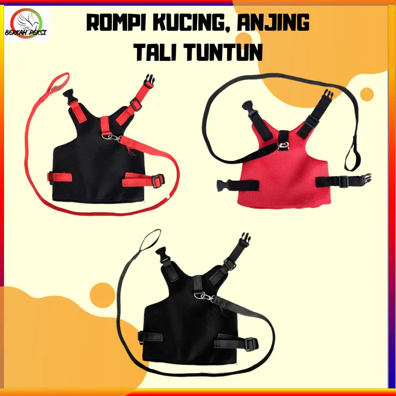 ROMPI TALI TUNTUN HEWAN PELIHARAAN UNTUK KUCING ANJING JALAN JALAN BAHAN NYAMAN 1