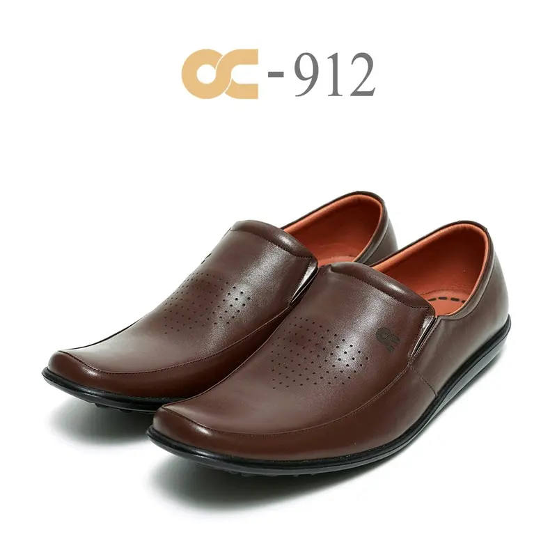 SEPATU SLIP ON PRIA BAHAN KULIT ASLI PANTOFEL FORMAL OC 912 ORIGINAL ODON CIBADUYUT BRAND LOKAL INDONESIA SATU KASUAL KERJA DINAS KANTORAN KULIAH NONGKRONG SANTAI ELFAWWAZ LEATHER SHOES 0