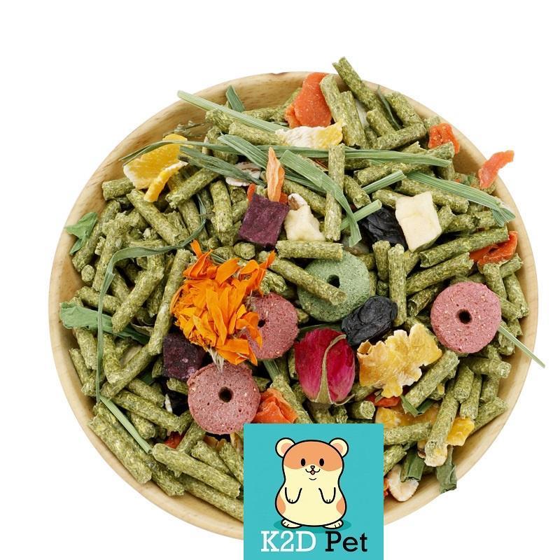 [K2D Pet] thức ăn cỏ nén cao cấp siêu ngon nhiều vitamin cho Guinea Pig (bọ ú, chuột lang), thỏ, chinchilla hạt