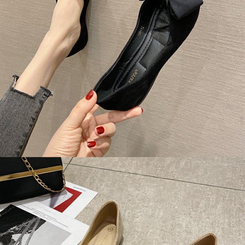 Product Introduction of Giày Cao Gót Gommino, Đế Mềm, Mũi Nhọn, Cắt Nông, Đế Bằng, Màu Đen, Ngoại Cỡ 41-43, Dành Cho Nữ, Phong Cách Mới, Thích Hợp Cho Mùa Lò Xo, Được Đánh Giá Cao Với Hơn 99% Người Dùng, Năm 2024, 14