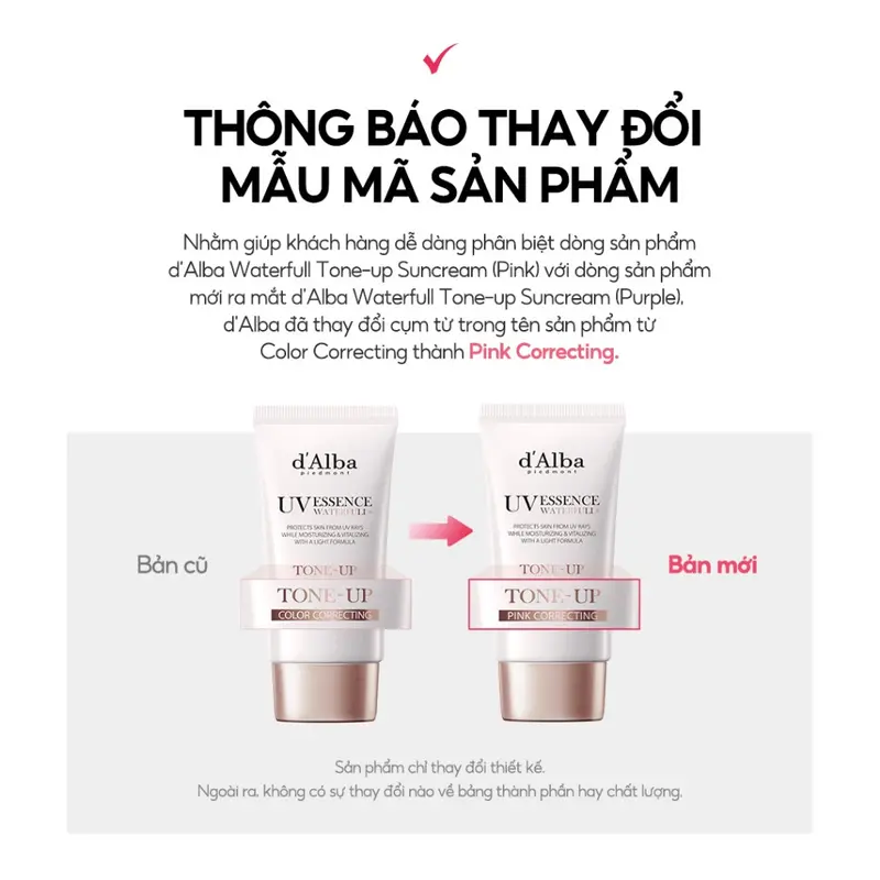 [50ml] [TONE-UP]Kem chống nắng thuần chay d'Alba Waterfull Tone-Up Sun Cream SPF50 + PA + + + + 50ml Tất cả các loại da Sunscreen Skincare SPF 50 5