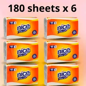Paket Tisu NICE Isi 6 180 Lembar 2ply - Hemat dan Murah Tisu