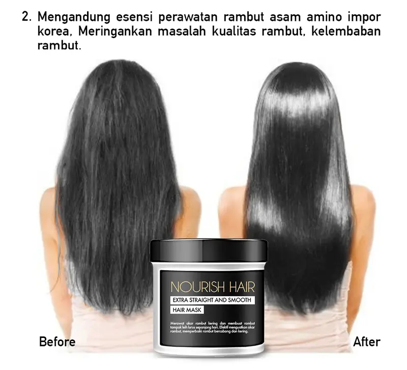 Nouris Hair pelurus Rambut Tanpa Catok BPOM 400 Grm 4