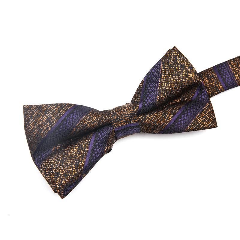 Product Introduction of 6 * 12cm Patterned Men's Wedding Groom Groomsman Suit Black Red Blue Striped Formal Banquet Fashion Bow Tie 15