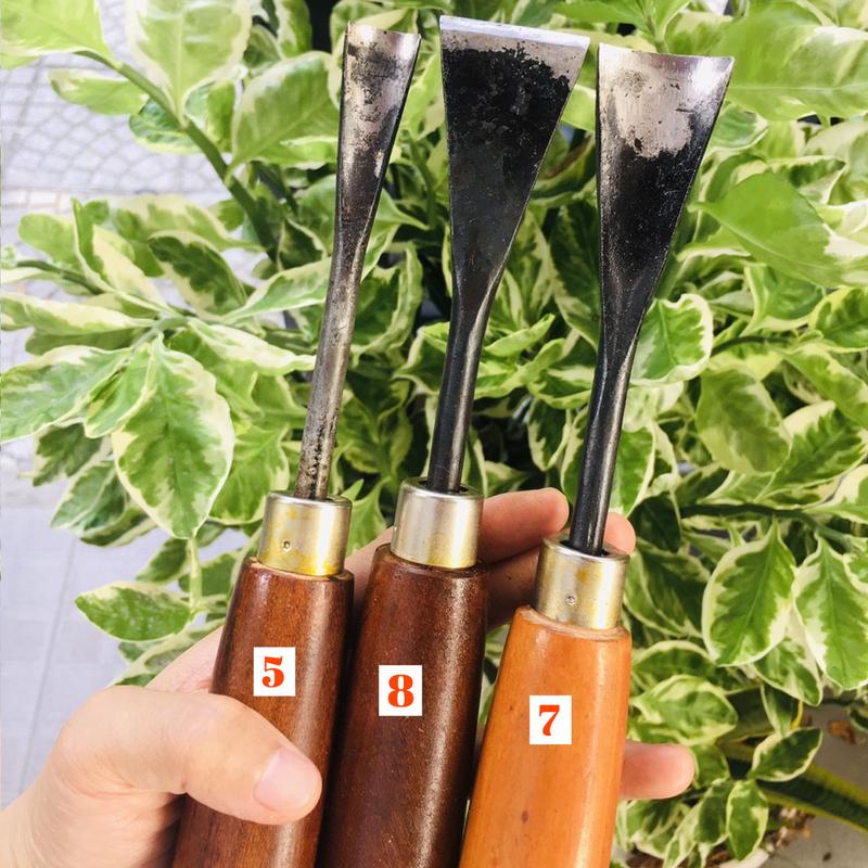 Combo 03 mũi đục bonsai chuyên dụng KHÔNG KÈM DÙI GÕ, hàng thủ công Việt Nam [DUC-015.017.018] - Công cụ Bonsai Đà Nẵng