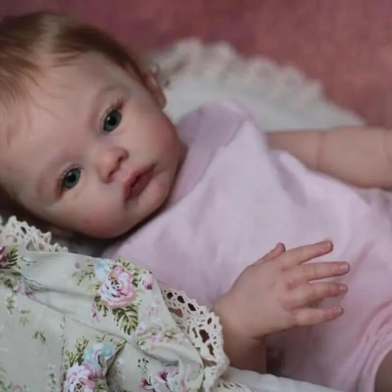 45cm Realistic Newborn Doll, Reborn Baby Doll 17 Inch Soft Reborn Toddler Doll, For Kid Dress Up Play House, Christmas Gift, Santa Presents, Kids Toys 0