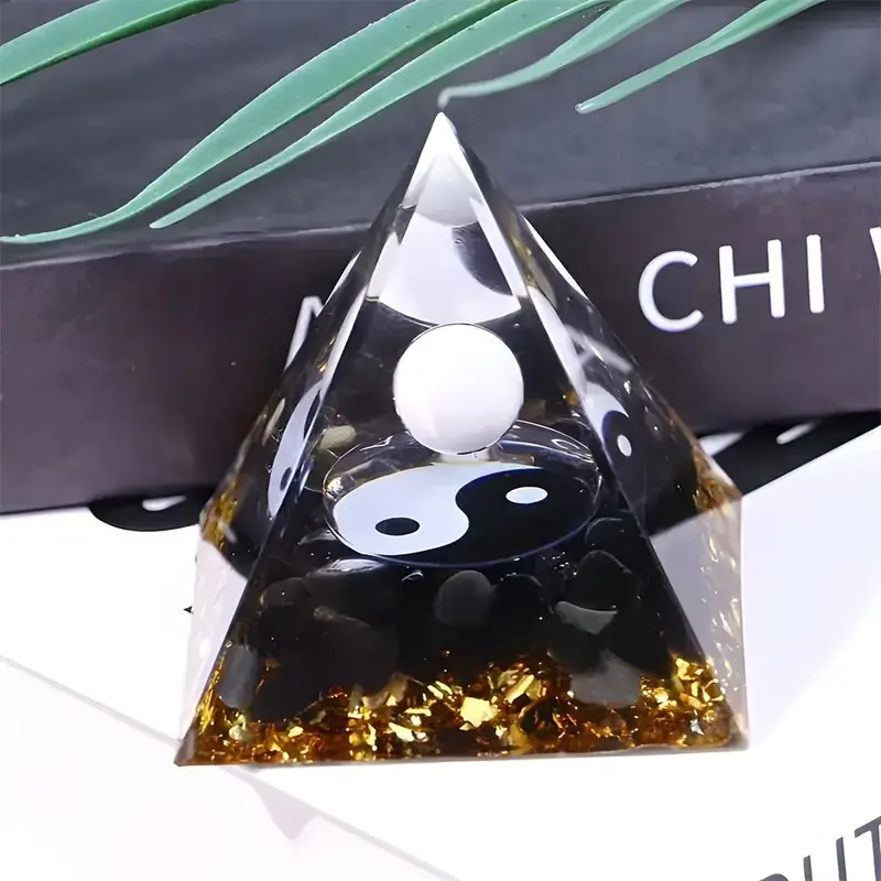Tai Chi Base Pyramid Figurine, 1 Count Creative Desktop Home Decoration, Perfect Gift for Birthday, Valentine's Day, New Year, Various Holidays, Ornaments 2