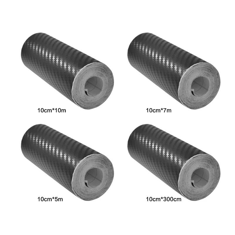 3D Carbon Fiber Car Sticker DIY Paste Strip Rolls Different Sizes Auto Anti Scratch Protector Tape Waterproof Film 2