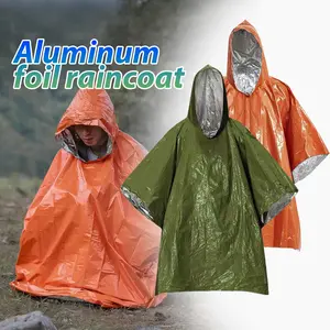 BITCBae Jas hujan untuk berkemah dan mendaki gunung Jas hujan bertahan hidup di alam liar dari kertas aluminium