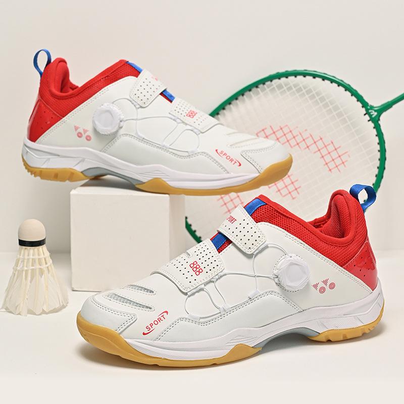 Spot New Men's and Women's Professional Badminton Shoes Breathable and Wearable Lightweight Shock Absorption Training Tennis Sneaker Table Tennis Ball Shoes 3