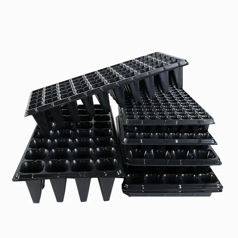 Tebal 1mm Tray Semai / Pot Tray 32/50/72/105/128/200/288 lubang Plastik Tanaman