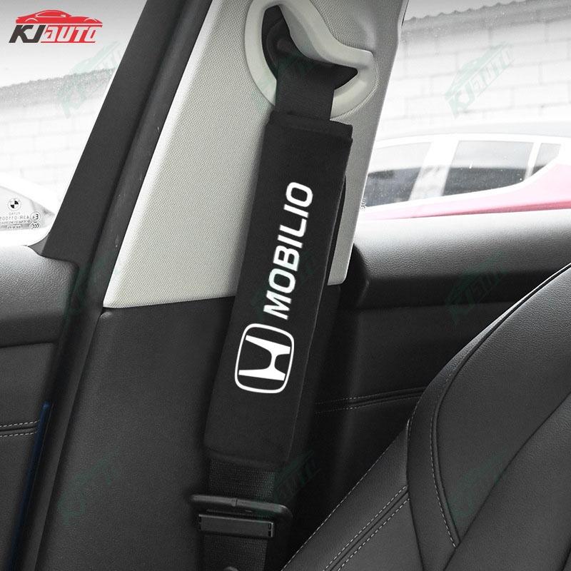 2 Pcs Car Seat Belt Shoulder Pads Soft Plush Cool Ice Silk for Honda Mobilio 3