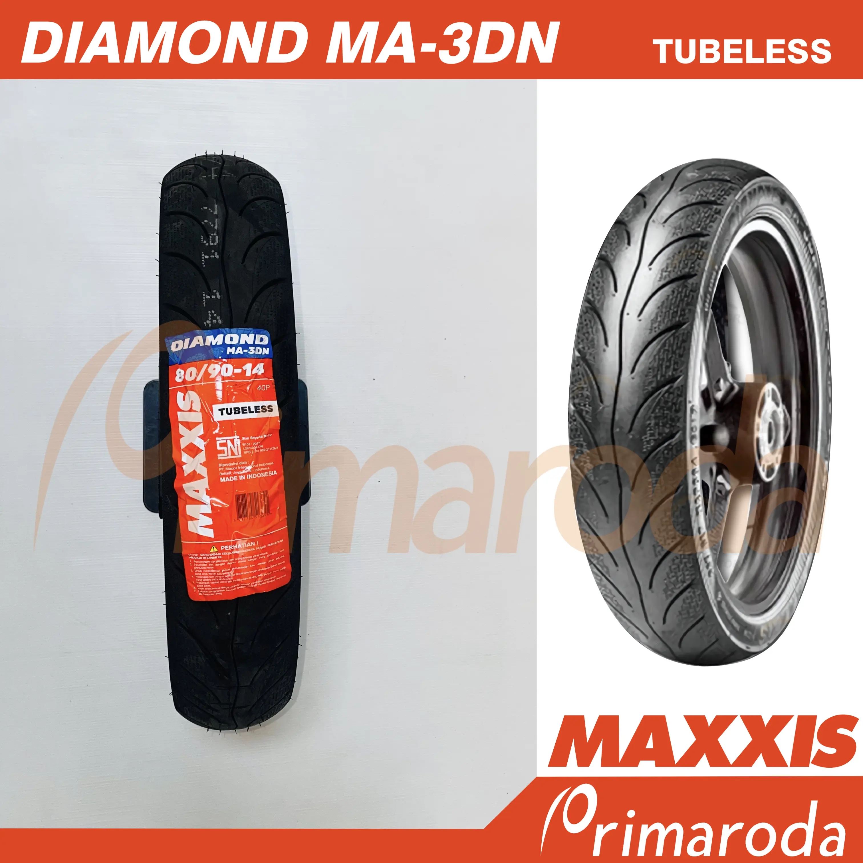 Ban motor MAXXIS Diamond MA-3DN 80/90 Ring 14 80/90-14 Tubeless