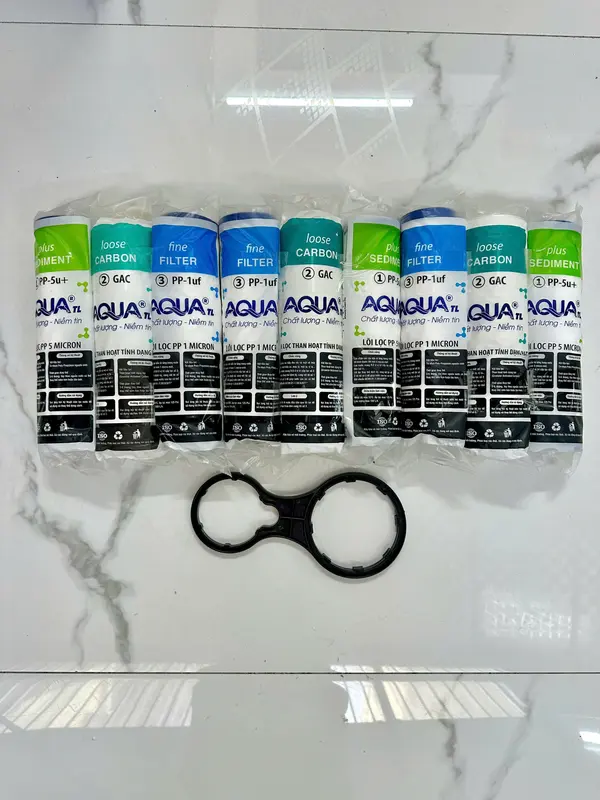 Combo 3 Bộ 9 Lõi Lọc nước 1 2 3 AQUA Chính Hãng | Dùng được cho mọi loại máy lọc nước gia đình, máy lọc nước RO cốc lọc 10 inch 6