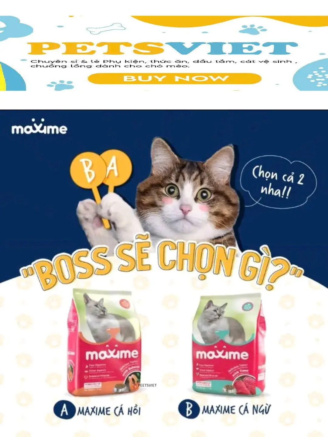 <400g>Thức ăn cho mèo - hạt cho mèo mọi lứa tuổi-hạt cho mèo -maxime cá ngừ-maxime cá hồi  -hạt maxime <petsviet>