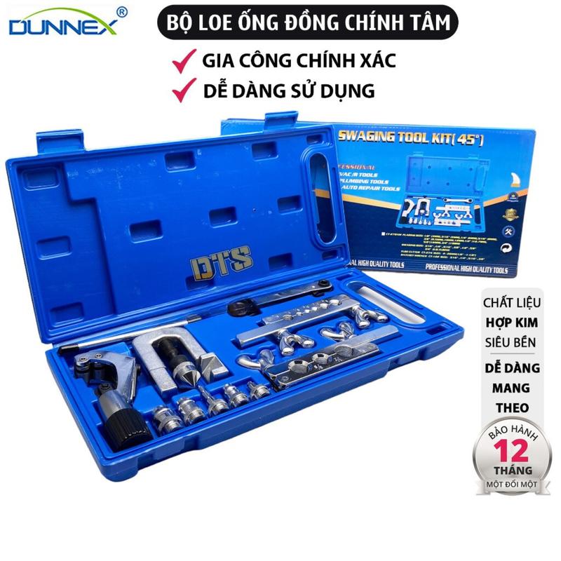 Bộ loe ống đồng chính tâm DUNNEX 2 kẹp có dao cắt, bộ lã ống đồng đồng tâm, bộ nong loe sửa điều hòa, máy lạnh CT-278
