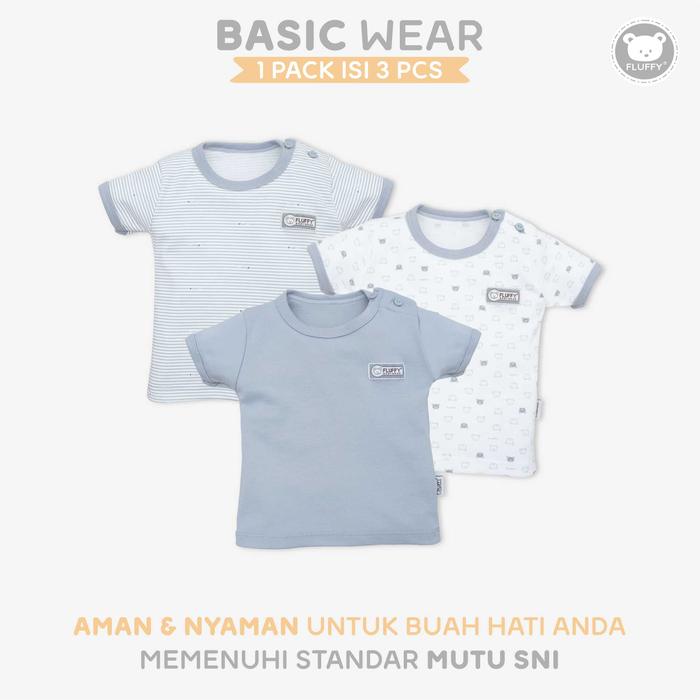 Gambar FLUFFY Baju Oblong Pendek Abu (Isi 3Pcs) ODSB ODXB ABU SML 123 - ABU, 2 dari Fluffy Baby Store Kota Administrasi Jakarta Timur 5 Tokopedia