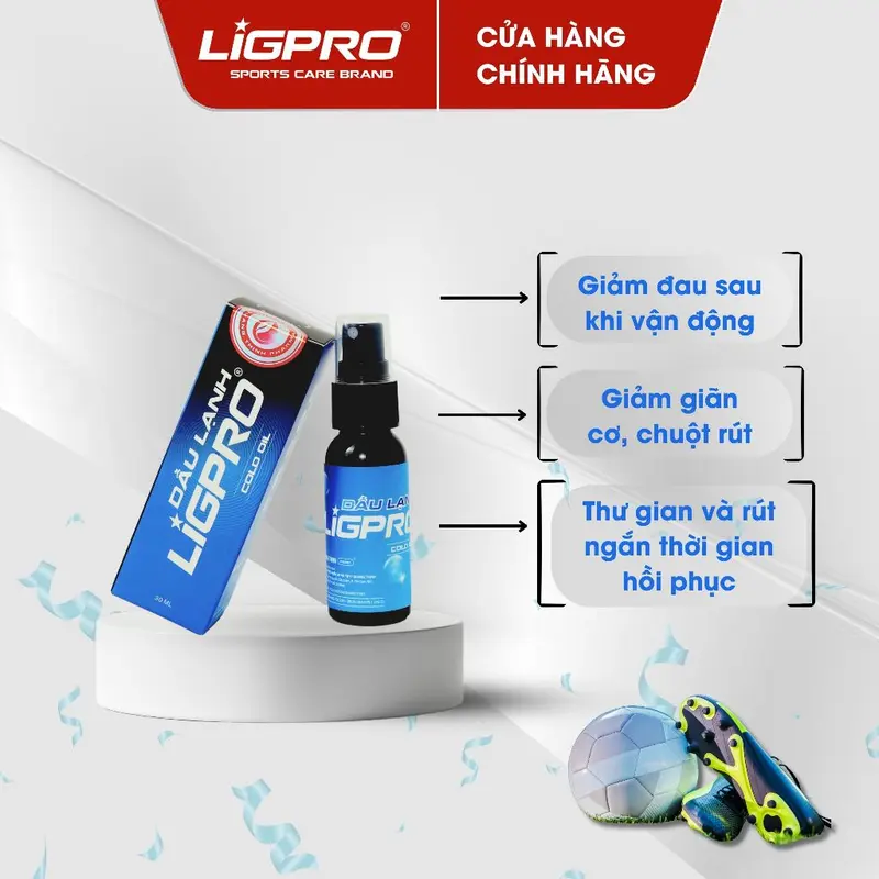 Dầu lạnh LIGPRO giảm đau nhanh 30ml dạng xịt Hiệu quả trong/sau vận động 1