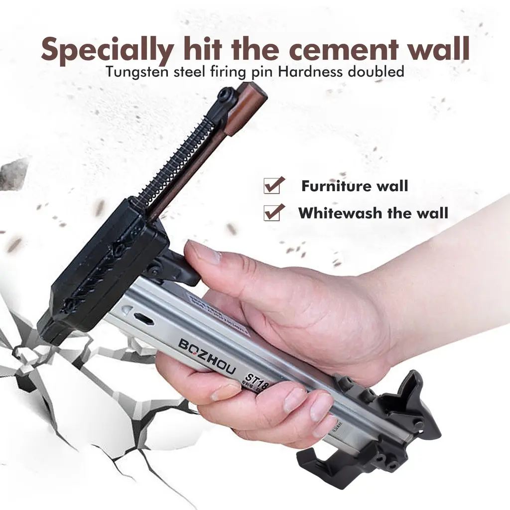 ST18 Manual Steel Nail Gun DIY Semi-automatic Cement Concrete Nail Gun Wire Slot Nailing Device