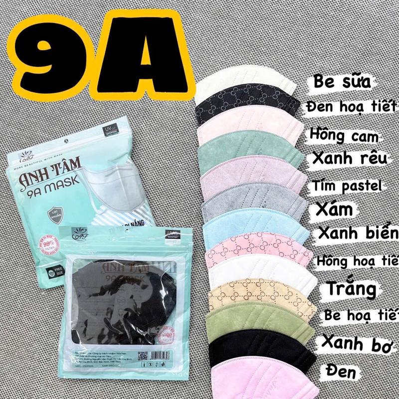  Thùng 200 chiếc Khẩu Trang 9A Anh Tâm 5 Lớp Chống Nắng Toàn Diện lọc bụi mịn kháng khuẩn tốt 