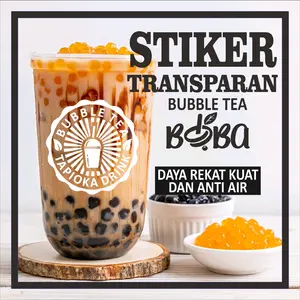 STIKER MINUMAN KEMASAN CUP BOBA (vol 2)