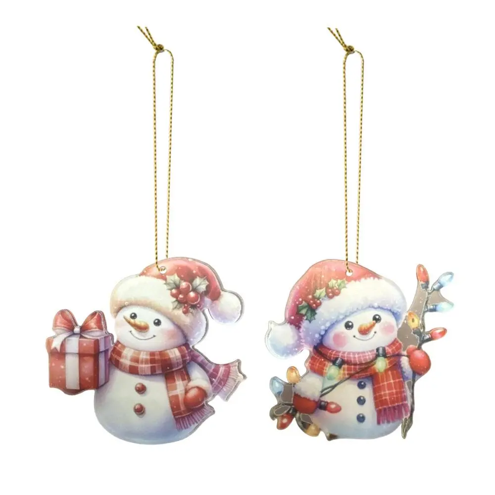 Christmas Santa Claus Hanging Ornament Winter Indoor Doors Acrylic Pendant for Gift Wrapping New Year Housewarming Festival Wall