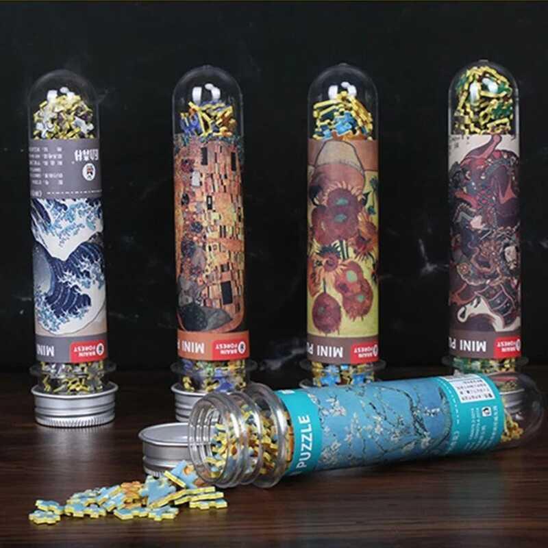 Product Introduction of 150PCS Set High Quality Puzzles Mini Gifts Puzzle Game Test Tube Oil Painting Jigsaw Adult Children 35