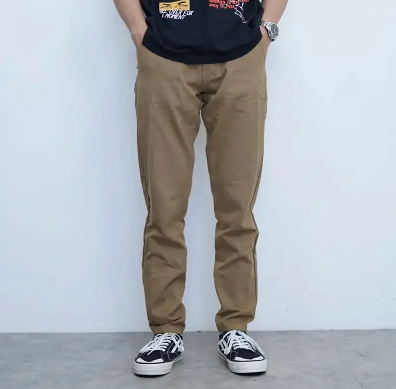 Celana Chino Panjang Pria Slimfit Santai Casual Formal Polos Katun Twill Stretch 3