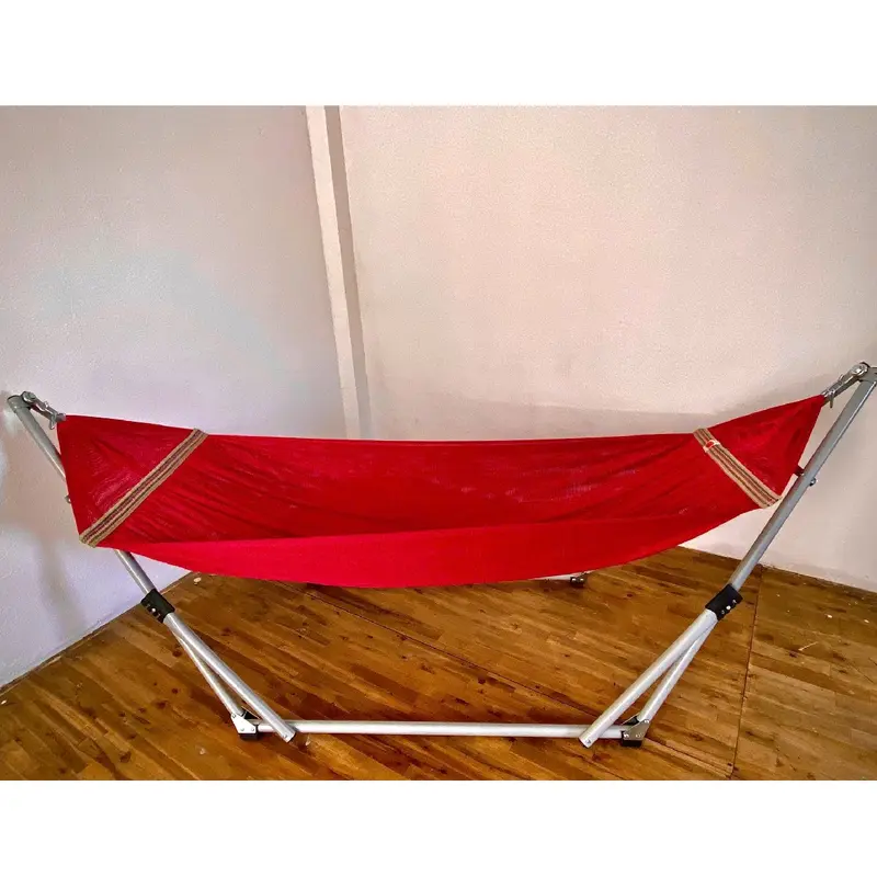 Bộ Khung Võng xếp sơn Bạc chống rỉ sét- hàng cao cấp bao chắc chắn+ lưới võng nhiều màu sắc bao êm khung  võng 2