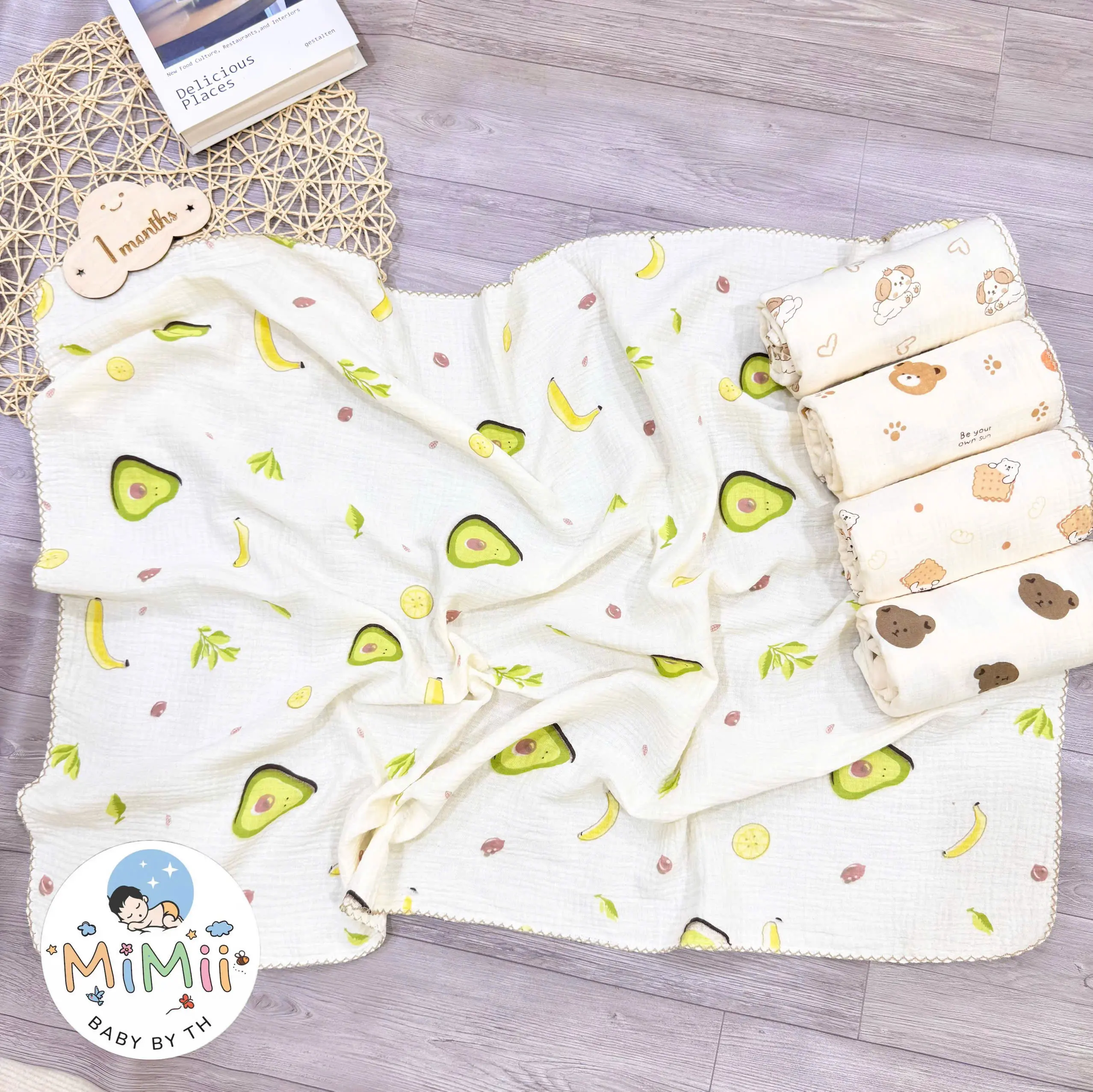 Khăn Tắm Muslin Cao Cấp Kích Thước Lớn 70 x 100cm