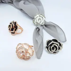 Ring Hijab Kerudung Segi Empat / Aksesoris Hiasan Hijab wanita Bros Cincin mewah Cantik Muslim