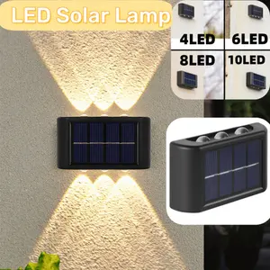 2/6/8/10/16 Lampu Dinding Surya LED / Induksi COB / Lampu Dekorasi Dinding Taman Luar Ruangan Tahan Air tahan air lampu outdoor pencahayaan outdoor lampu taman Solar lampu solar outdoor garansi pabrik produksi lampu dinding luar ruangan lampu tiang lampu