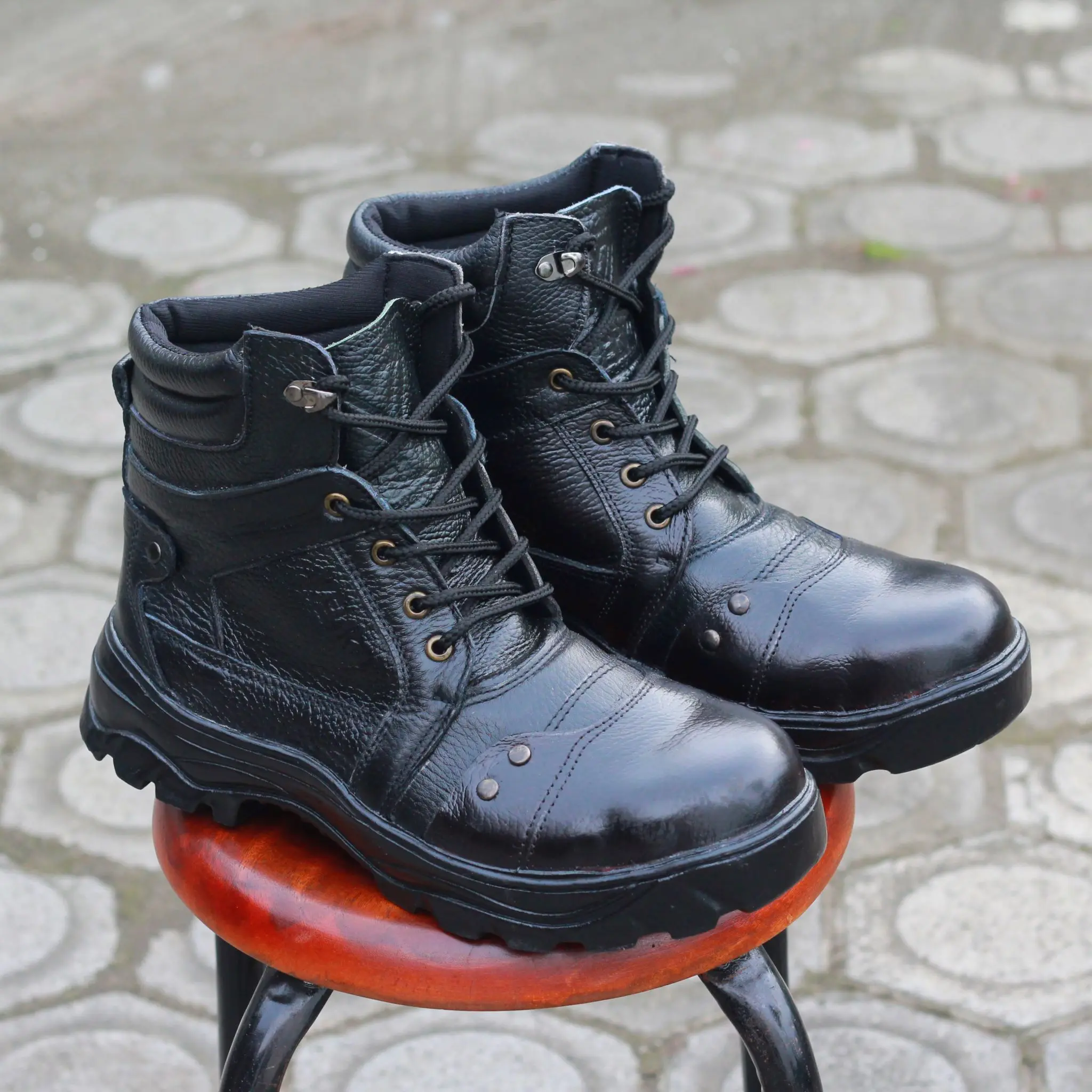 Sepatu Safety Boots Kulit Sapi Asli Original Velko SKVL - 01 Pria Shoes