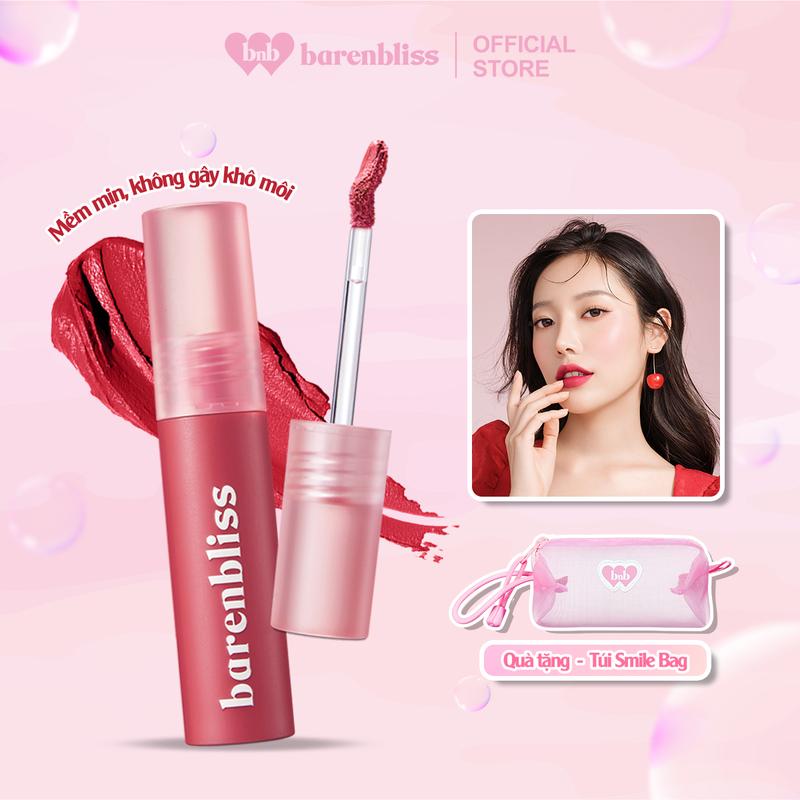 BARENBLISS Son Kem Lì Cherry Makes Cheerful Lip Velvet Trang Điểm Môi Mịn Môi Lâu Trôi Chuẩn Màu 3g Cosmetic Women