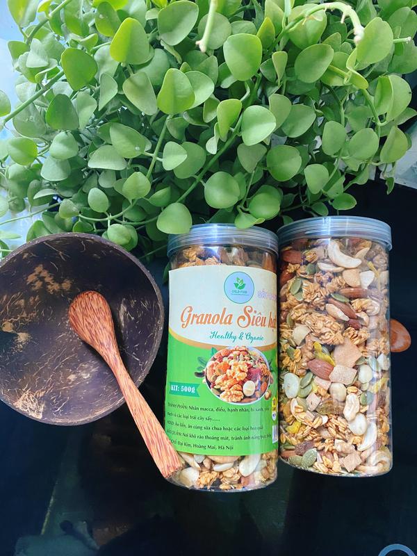  {COMBO MUA 2 TẶNG 1 BÁT GÁO DỪ} Combo 2 hộp Granola 25% yến mạch sấy giòn tổng 1kg  GOLDFOOD  Ngũ cốc ăn vặt snack ăn vặặt 