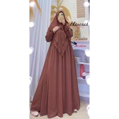 HASANAH SYARI JUMBO DAN ALL SIZE_GAMIS CERUTY BABY DOLL ORIGINAL PREMIUM, FULL FURING , GAMIS POLOS 3