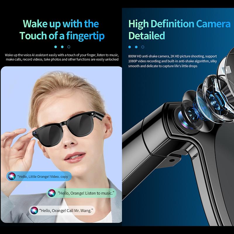 New AI Smart Glasses 800W HD Camera Photo Video Recording Translation Al Office Assistant Music Wireless Call Smart Glasses 2026 - Image 3