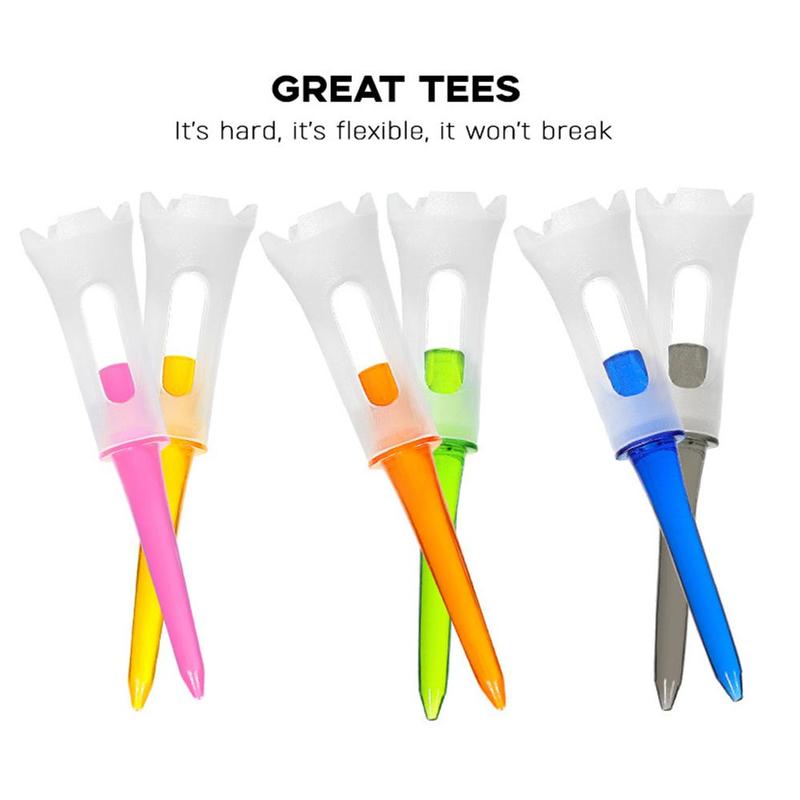 Random Color Plastic Golf Tee, 30pcs/set 4 Claw Design Golf Tee, Golf Training Equipment for Indoor Outdoor Use 2